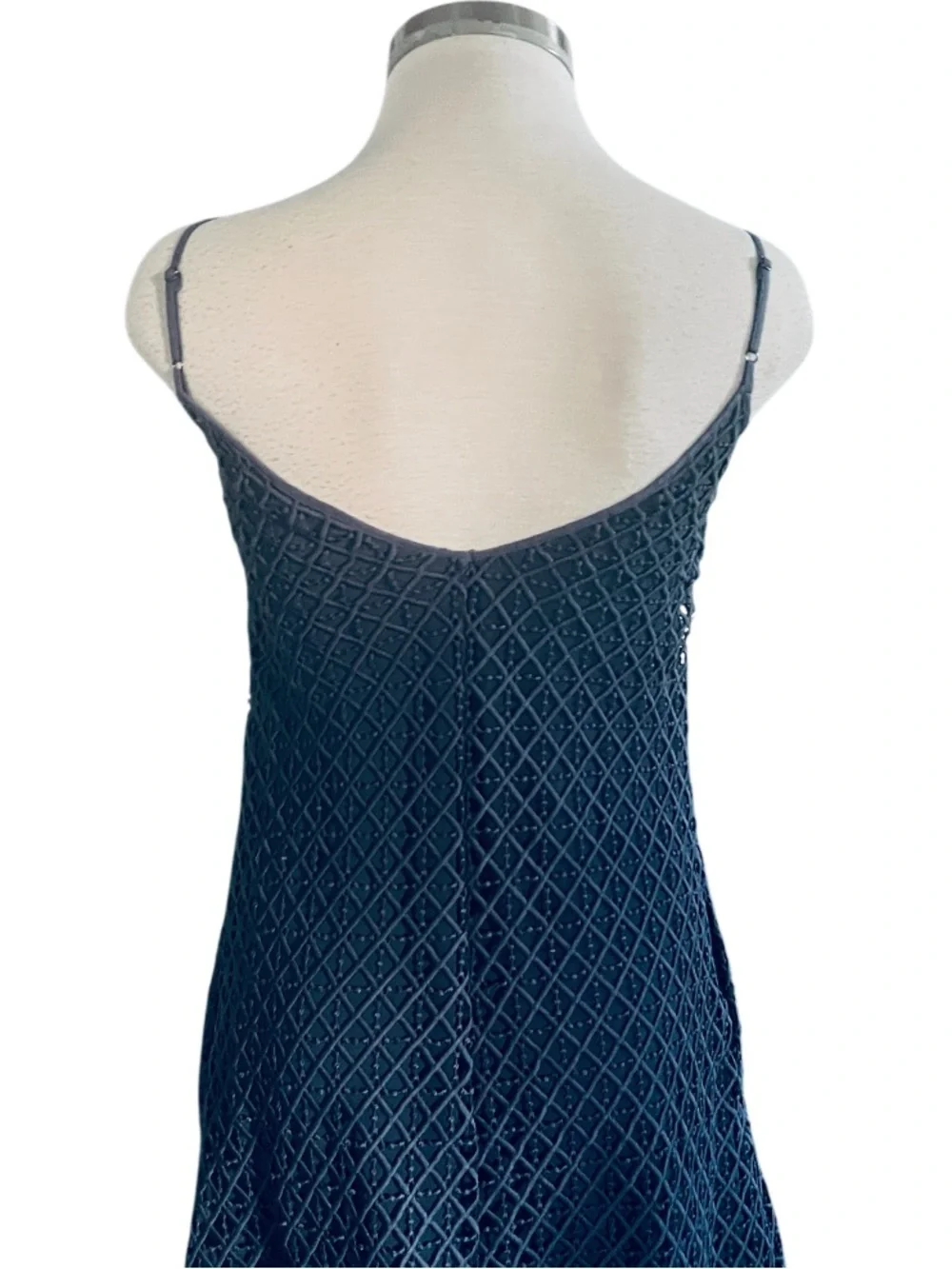Emporio Armani Blue Lace Flared Slip Dress Size 0 US (36 Italy)